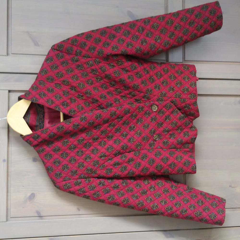 Quilted Blazer/Jacket with Tapestry Print